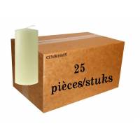 Carton de 12 bougies 200 X 80 Ivoire