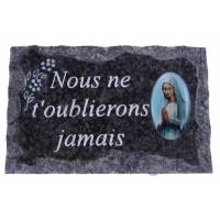 Grafplaat 9X14 cm - Nous ne t'oublierons jamais 