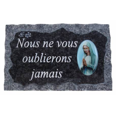 Grafplaat 9X14 cm - Nous ne vous oublierons jamais 