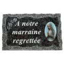 Plaque Cimetiere A Notre Marraine Regrettee 9x14 