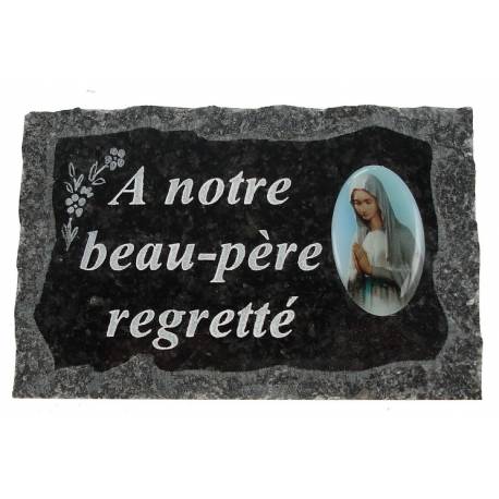 Plaque Cimetiere A Notre Beau-Pere Regrette 9x14 