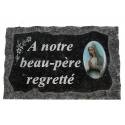 Plaque Cimetiere A Notre Beau-Pere Regrette 9x14 