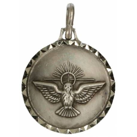 Médaille St Esprit - 16 mm - Métal Argenté