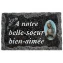 Plaque Cimetiere A Notre Belle-Soeur Bien-Aimee 9x14 