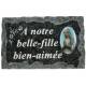 Plaque Cimetiere A Notre Belle-Fille Bien-Aimee 9X14 