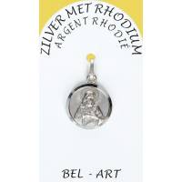 Médaille Argent Rhodié - Scapulaire - 15 mm