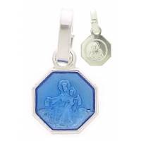 Medaille Scapulier - 8 mm - Email Blauw 