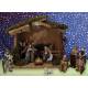 Kerststal + 11 Figuren 9 Cm (22x12x19cm) 