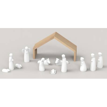 Crèche de Noël Emany 15 cm : crèche complète