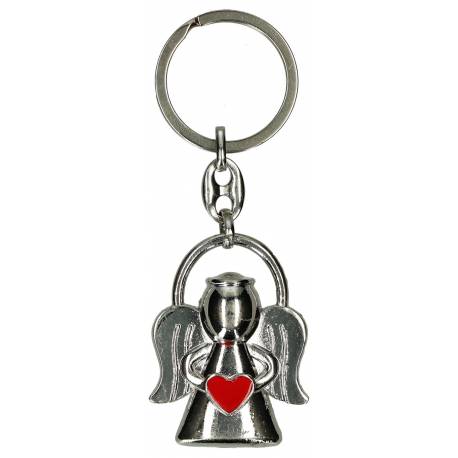 Porte-Clefs - Ange - Coeur rouge