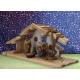 Kerstset : stal (38 x 15 x 13 cm) met 5 figuren 9 cm 