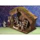 Kerststal + 11 Figuren 9 Cm (32 X 18 X H23 Cm) 