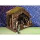 Kerststal + 11 Figuren 9 Cm (32 X 18 X H23 Cm) 