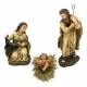 Kerstgroep 80 cm Heilige Familie (3 Stuks) - "Goud" 