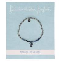 Bracelet " ton ange gardien" en acier et sodalite