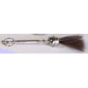 Goupillon avec brosse - métal argenté - 20 cm