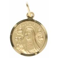 Medaille H Rita - 14 mm - Verguld 