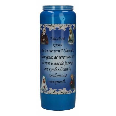 Neuvaine / bleu / parfum de jasmin / texte néerlandais "calme"