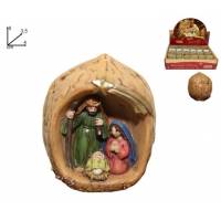 Nativité dans une noix (5x4x3,5 cm)