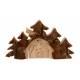 Kerstfiguur in boomschors H 7 cm x L 12 cm 