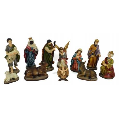 Kerstgroep van 11 figuren - 15 cm 