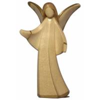 Ange En Bois Sculpte 11Cm 2 Tons Bois