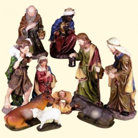 Kerstgroep van 10 figuren - 50 cm 