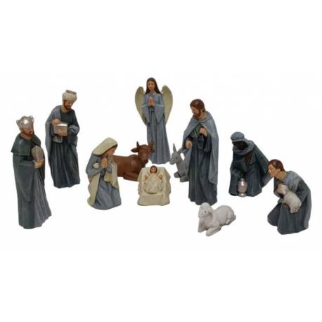 Kerstgroep van 11 figuren - 12 cm 