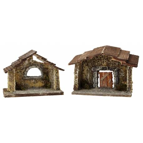 Cabane napolitaine pour personnage de crèches de Noël de 06 cm (12x8x10cm)