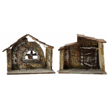 Cabane napolitaine pour personnage de crèches de Noël de 06 cm (12x8x10cm)