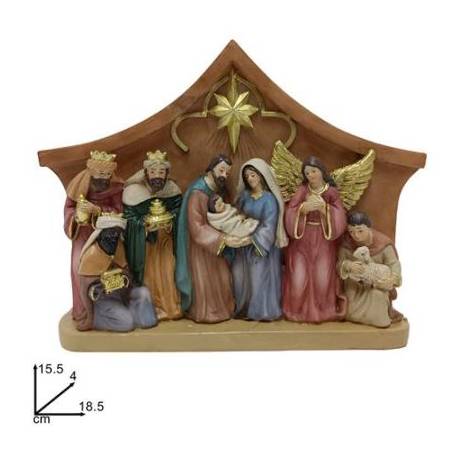 Kerststal met 8 Figuren 15 Cm 