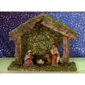 Kerststal + 5 Figuren 05 Cm (14.50 X 5.5 X H 12 Cm) 