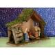 Kerstset : stal (18.5X7X13.5 cm) 5 figuren 7 cm 