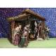 Kerststal + 11 Figuren 20 Cm (50x23x36cm) 