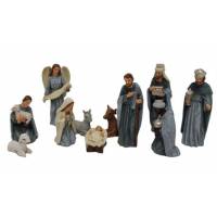 Personnages de crèche de Noël - 11 figurines de 07 cm
