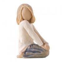 Statuette Willow Tree : Fille A Genoux 7.5 Cm - Joyful child