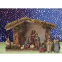 Kerstset : stal (30x15x19cm) 11 figuren 7 cm 