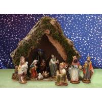 Kerstset : stal (25x14x22cm) 11 figuren 9 cm 