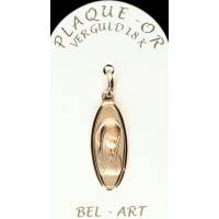 Médaille Plaqué Or Vierge ovale 23 X 10 mm