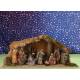 Crèche de Noël : cabane + 10 personnages de 12 cm (53x20x25cm)