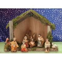 Crèche de Noël composé de 11 personnages de 03 cm (12 x 6 x 9.5cm)