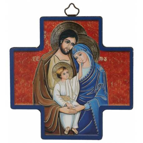 Icône 12 X 12 cm Croix Ste Famille