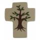 Croix Ceramique 12 X 10 Cm Beige - Arbre De Vie