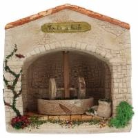 Décor pour santons de Provence Moulin à huile 15 x 15 cm