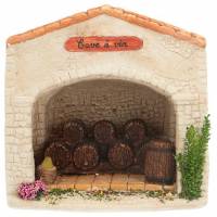 Décor pour santons de Provence Cave à vin 15 x 15 cm