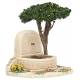 Decor voor santons de Provence Muurfontein met boom 13 x 9 cm 