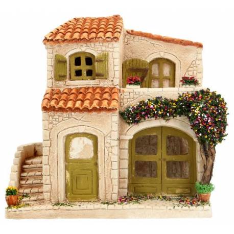 Décor pour santons de Provence Maison 20 X 15 X 20 cm