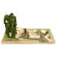 Decor voor santons de Provence Rivier met boom 32 x 22 cm 