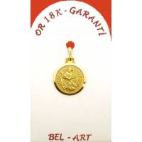 Medaille Goud 18 Krt - H Michael - 13 mm 