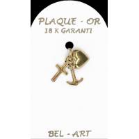 Pendentif Plaqué-Or - Foi Espérance Charité